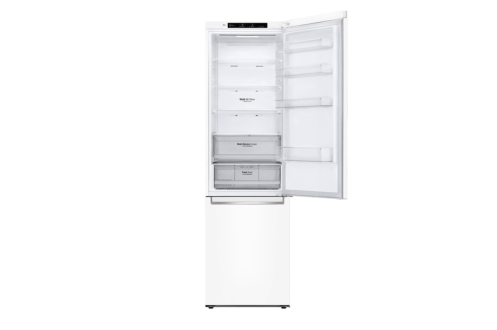 LG Køle-/fryseskabe med DoorCooling+™, 203cm (nettovolumen 384 liter) , GBB62SWJZN