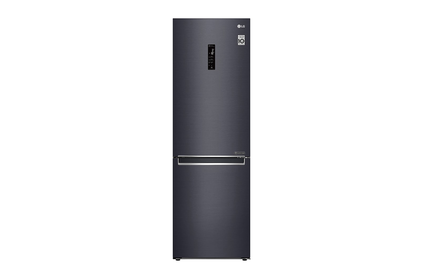 Visning forfra af 1.86M 341L Kølefryseskab(Matte Black) - Energiklasse E, Door Cooling™ og Smart Diagnosis™ med Wi-Fi GBB71MCDMN