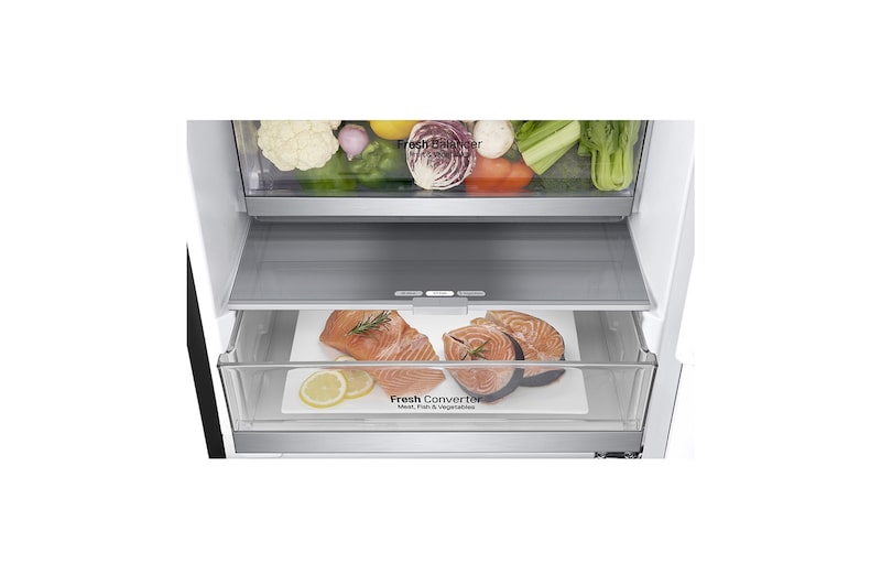 LG 1.86M 341L Kølefryseskab(Matte Black) - Energiklasse E, Door Cooling™ og Smart Diagnosis™ med Wi-Fi, GBB71MCDMN
