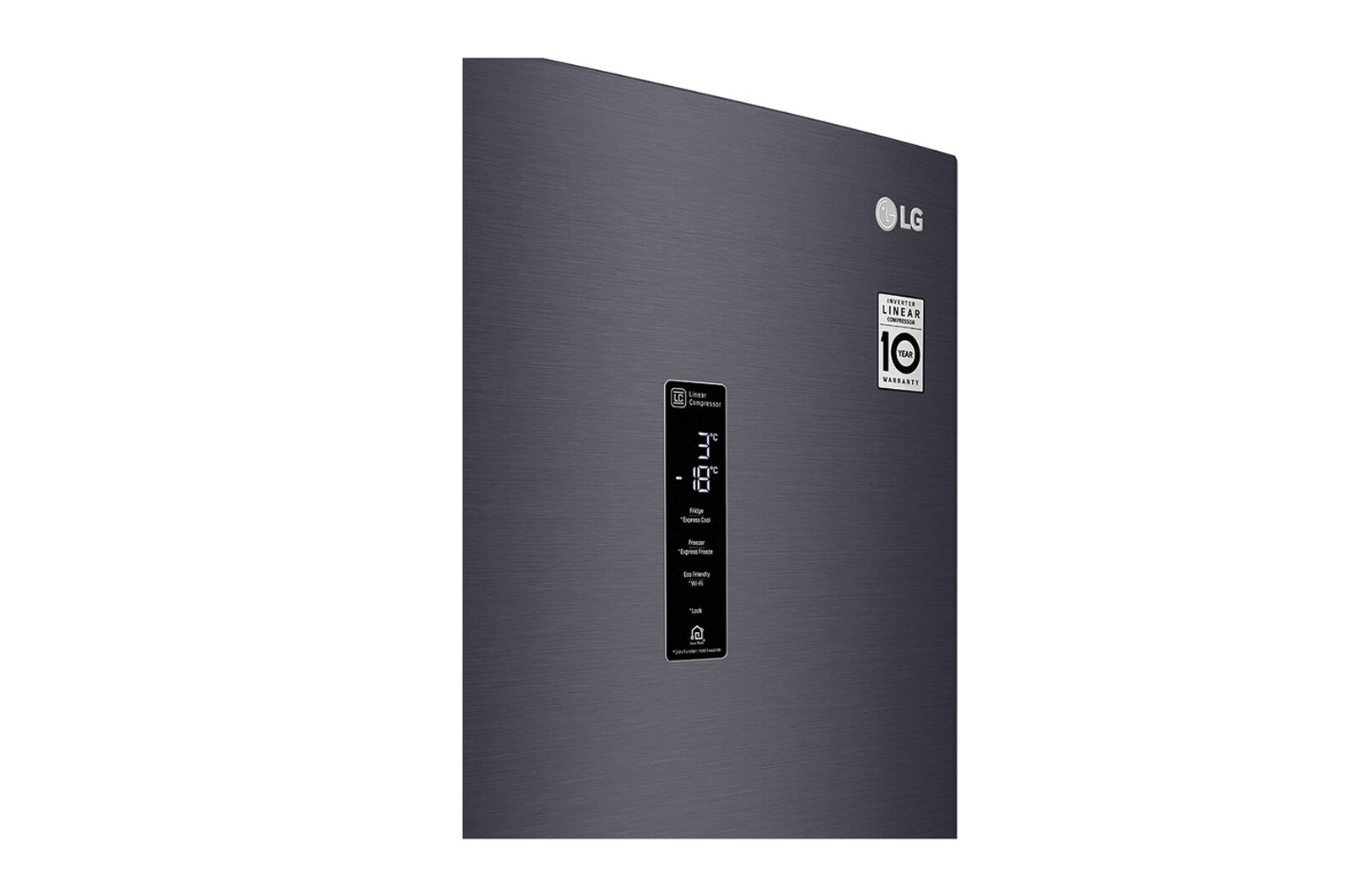 LG 1.86M 341L Kølefryseskab(Matte Black) - Energiklasse E, Door Cooling™ og Smart Diagnosis™ med Wi-Fi, GBB71MCDMN