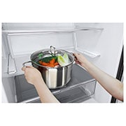 LG 1.86M 341L Kølefryseskab(Matte Black) - Energiklasse D, Door Cooling™, GBB71MCEGN