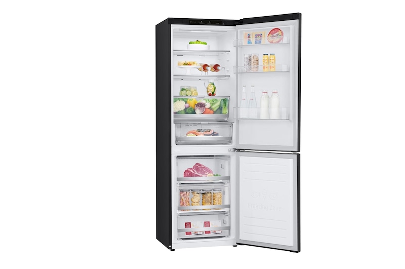 LG 1.86M 341L Kølefryseskab(Matte Black) - Energiklasse D, Door Cooling™, GBB71MCEGN