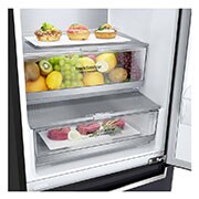 LG 1.86M 341L Kølefryseskab(Matte Black) - Energiklasse D, DoorCooling™ og Smart Diagnosis™, GBB71MCVGN