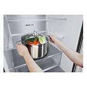 LG 1.86M 341L Kølefryseskab(Matte Black) - Energiklasse D, DoorCooling™ og Smart Diagnosis™, GBB71MCVGN