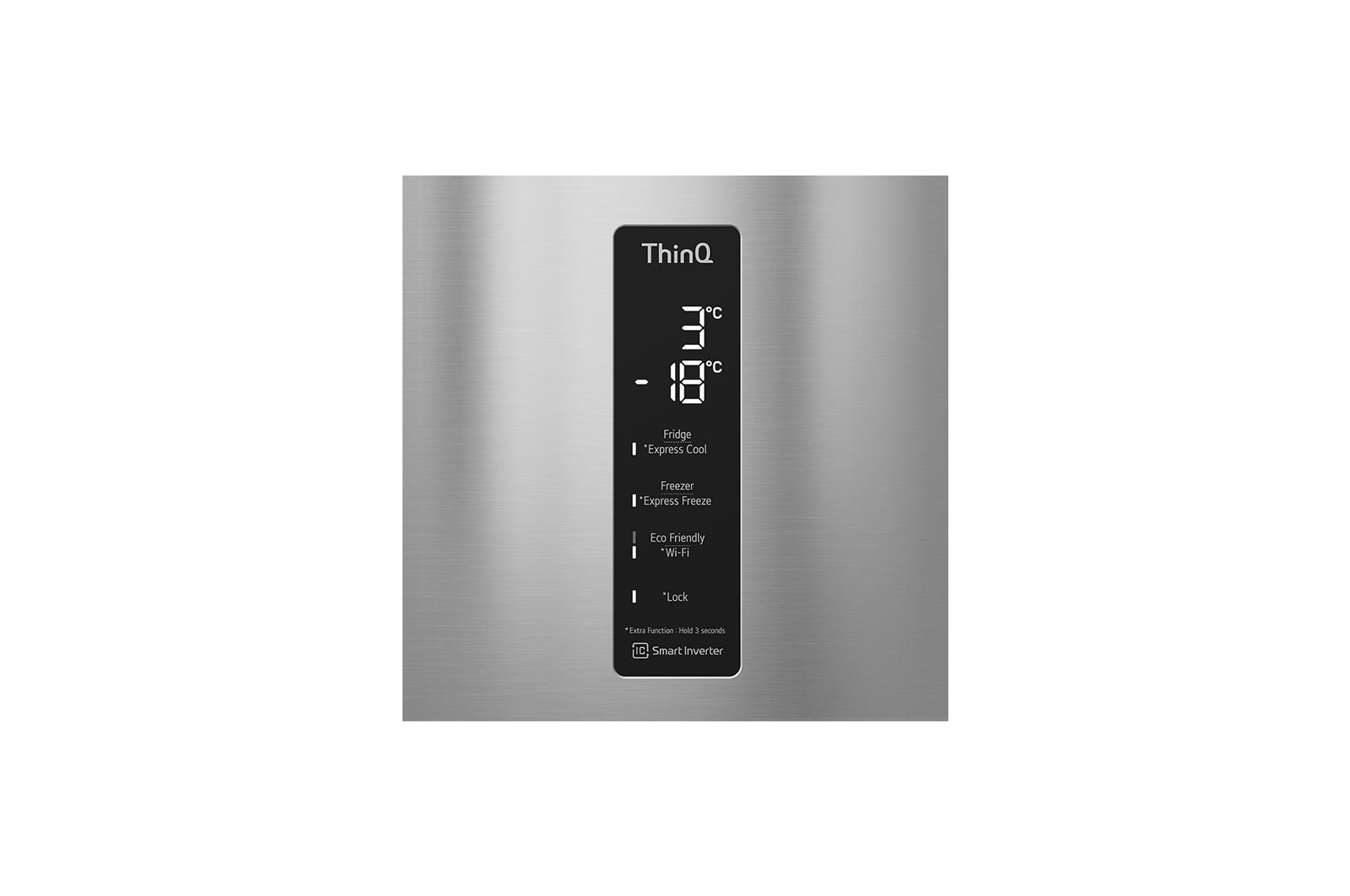 LG 1.86M 341L Kølefryseskab(Shiny Steel) - Energiklasse D, Door Cooling™ og Smart Diagnosis™ med Wi-Fi, GBB71PZDGN