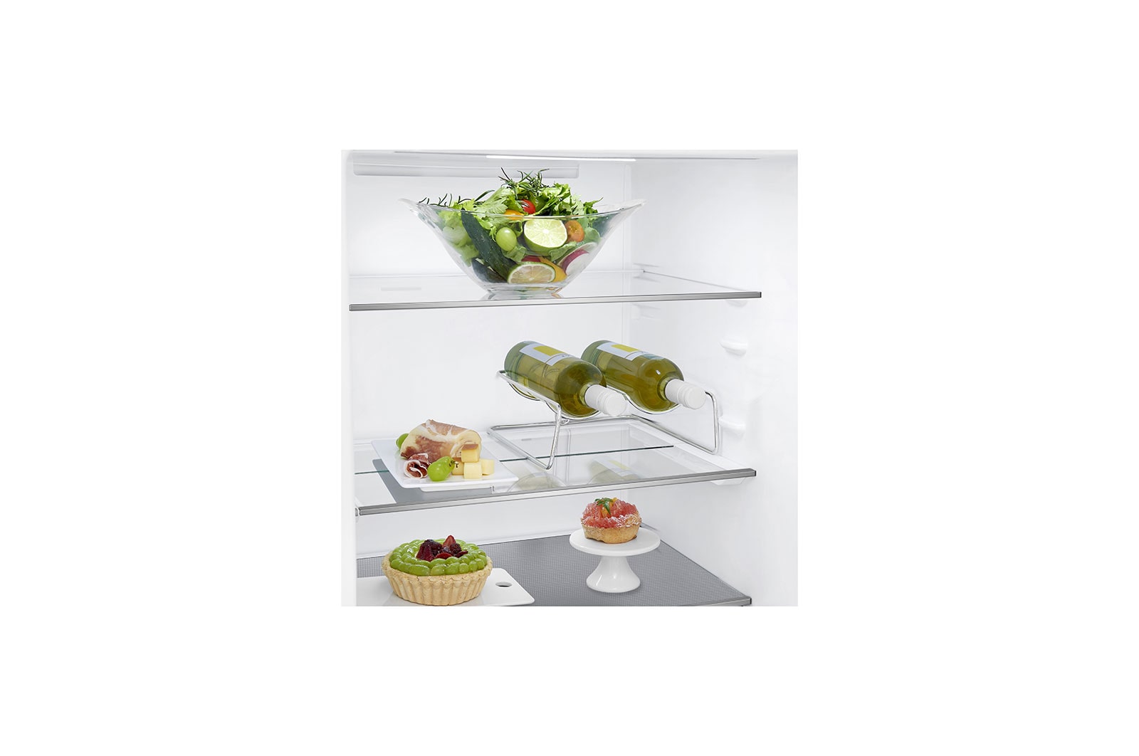 LG 1.86M 341L Kølefryseskab(Shiny Steel) - Energiklasse D, Door Cooling™ og Smart Diagnosis™ med Wi-Fi, GBB71PZDGN