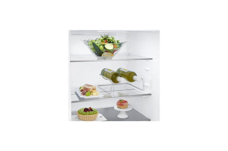 LG 1.86M 341L Kølefryseskab(Shiny Steel) - Energiklasse D, Door Cooling™ og Smart Diagnosis™ med Wi-Fi, GBB71PZDGN