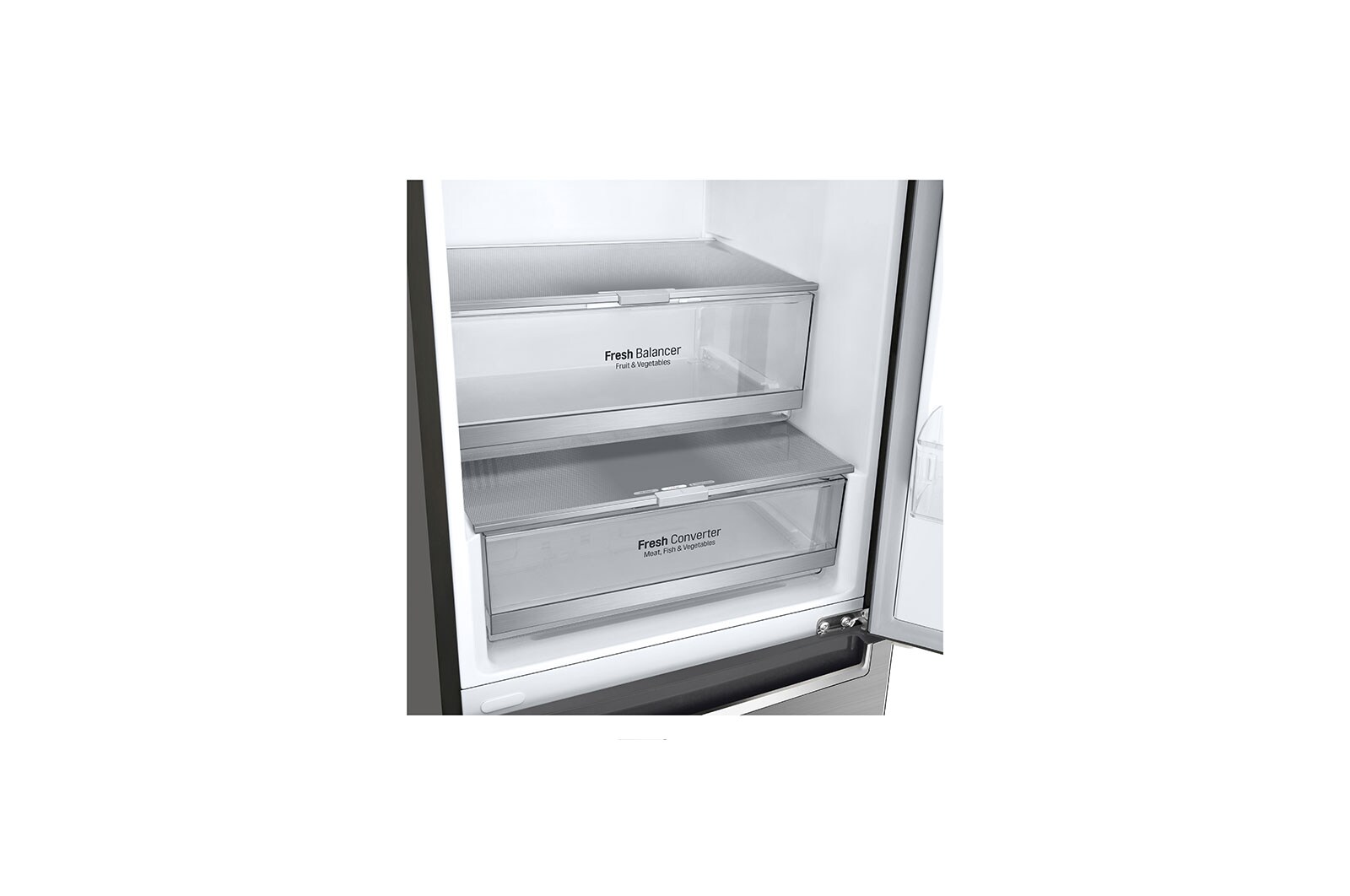 LG 1.86M 341L Kølefryseskab(Shiny Steel) - Energiklasse D, Door Cooling™ og Smart Diagnosis™ med Wi-Fi, GBB71PZDGN