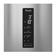 LG 1.86M 341L Kølefryseskab(Shiny Steel) - Energiklasse D, Door Cooling™ og Smart Diagnosis™ med Wi-Fi, GBB71PZDGN