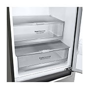 LG 1.86M 341L Kølefryseskab(Shiny Steel) - Energiklasse D, Door Cooling™ og Smart Diagnosis™ med Wi-Fi, GBB71PZDGN