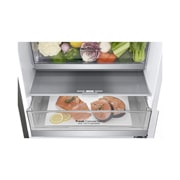 LG 1.86M 341L Kølefryseskab(Shiny Steel) - Energiklasse E, Door Cooling™ og Smart Diagnosis™ med Wi-Fi, GBB71PZDMN
