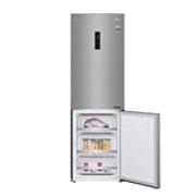 LG 1.86M 341L Kølefryseskab(Shiny Steel) - Energiklasse E, Door Cooling™ og Smart Diagnosis™ med Wi-Fi, GBB71PZDMN