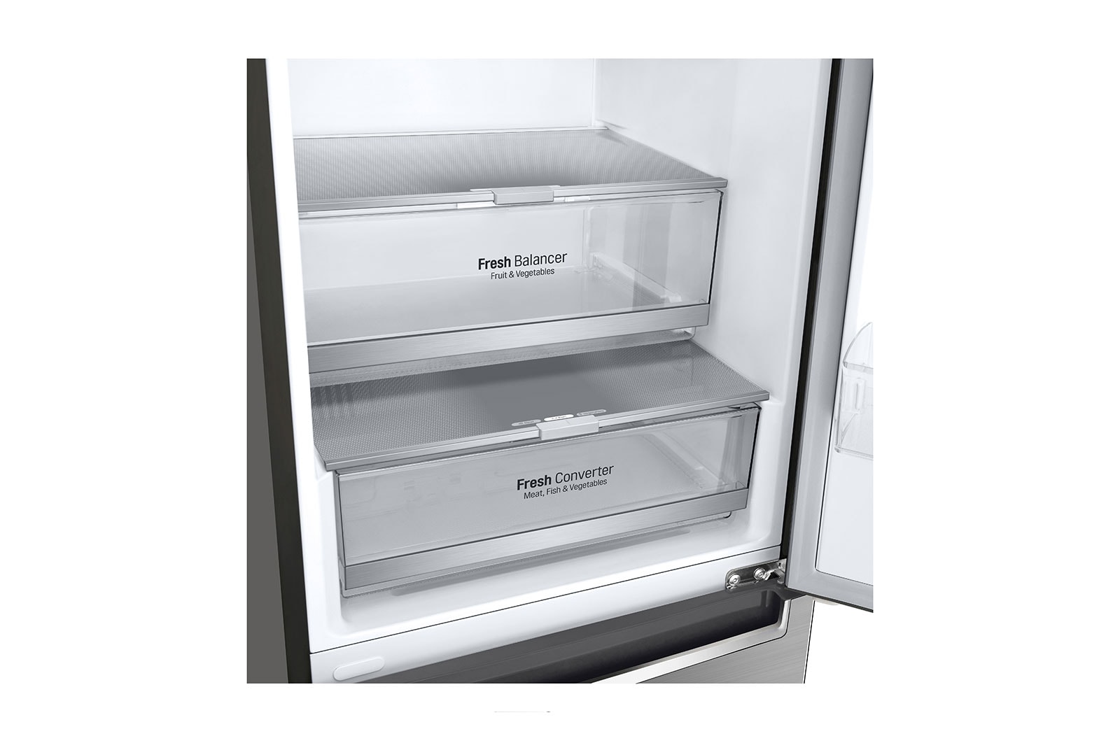 LG 1.86M 341L Kølefryseskab(Shiny Steel) - Energiklasse E, Door Cooling™ og Smart Diagnosis™ med Wi-Fi, GBB71PZDZN