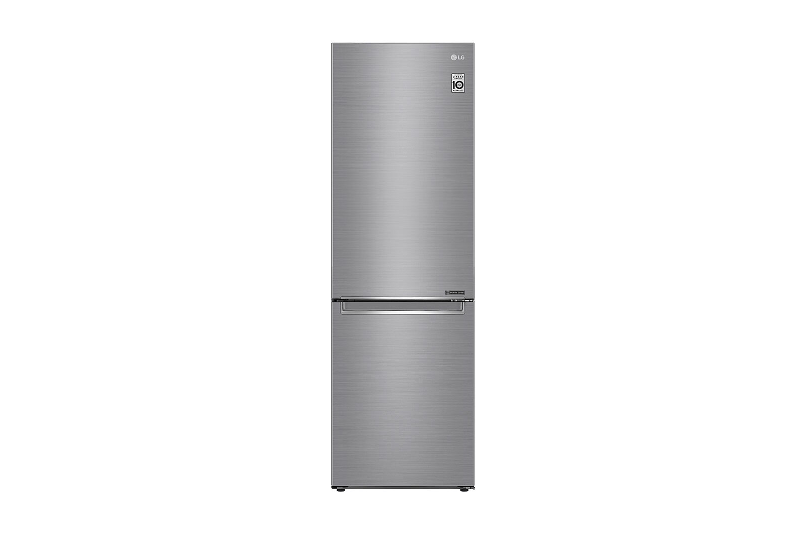 Visning forfra af 1.86M 341L Kølefryseskab(Shiny Steel) - Energiklasse E, Door Cooling™ GBB71PZEZN