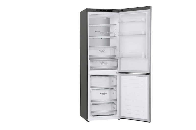 LG 1.86M 341L Kølefryseskab(Shiny Steel) - Energiklasse D, DoorCooling™ og Smart Diagnosis™, GBB71PZVGN