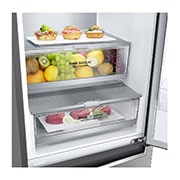 LG 1.86M 341L Kølefryseskab(Shiny Steel) - Energiklasse D, DoorCooling™ og Smart Diagnosis™, GBB71PZVGN