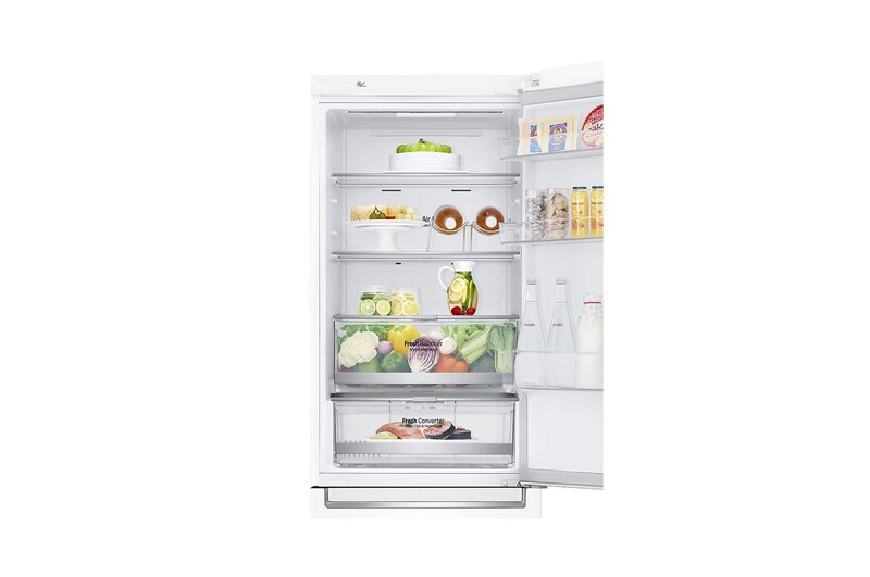 LG 1.86M 341L Kølefryseskab(Hvid) - Energiklasse D, Door Cooling™ og Smart Diagnosis™ med Wi-Fi, GBB71SWDGN