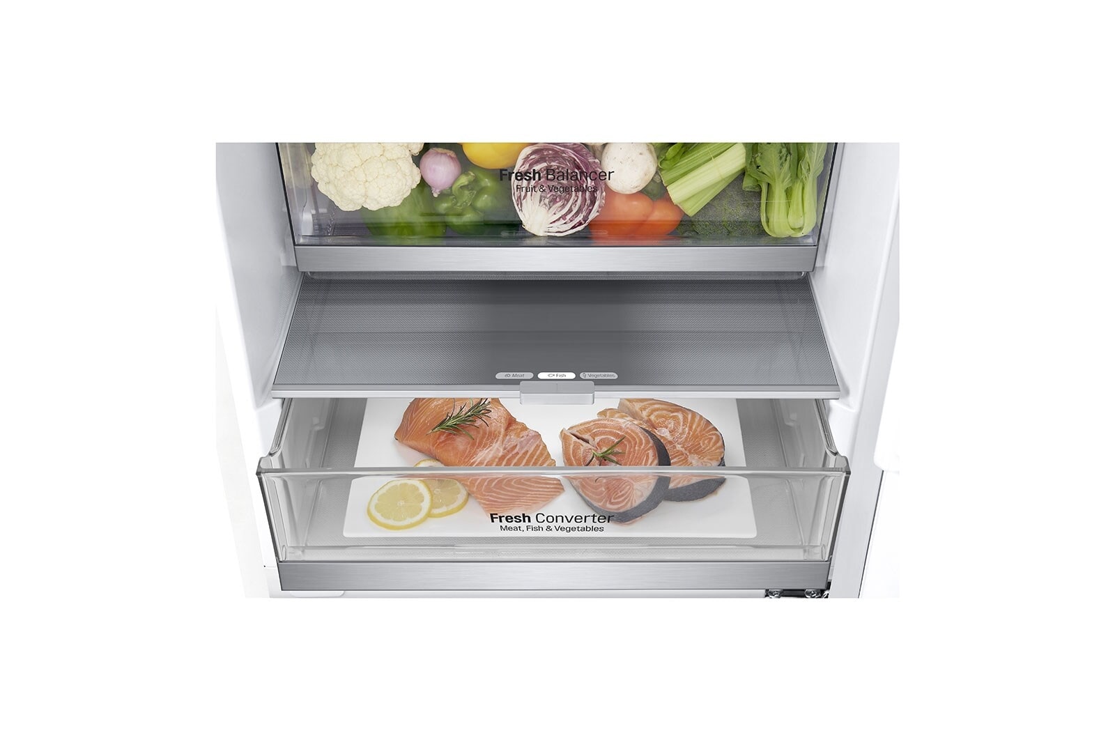 LG 1.86M 341L Kølefryseskab(Hvid) - Energiklasse E, Door Cooling™ og Smart Diagnosis™ med Wi-Fi, GBB71SWDMN