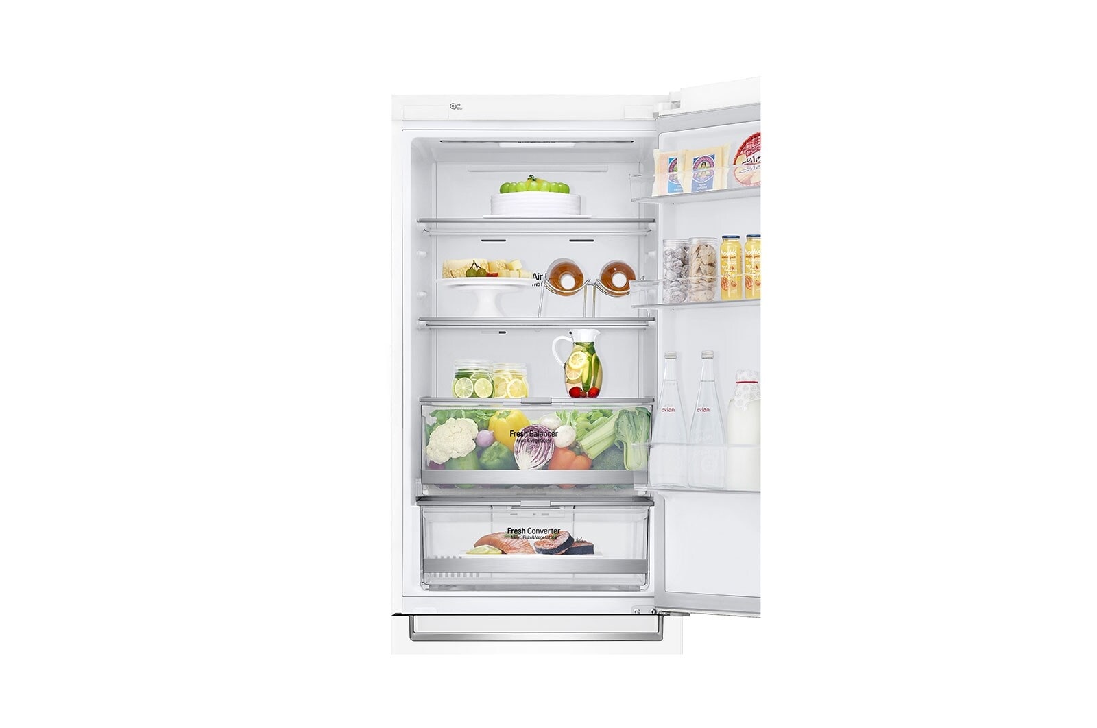 LG 1.86M 341L Kølefryseskab(Hvid) - Energiklasse E, Door Cooling™ og Smart Diagnosis™ med Wi-Fi, GBB71SWDMN