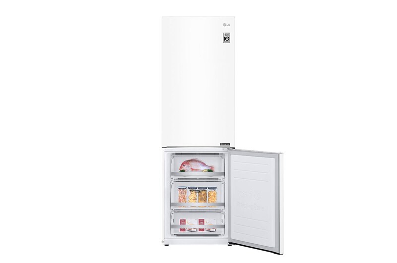 LG 1.86M 341L Kølefryseskab(Hvid) - Energiklasse D, Door Cooling™, GBB71SWEFN