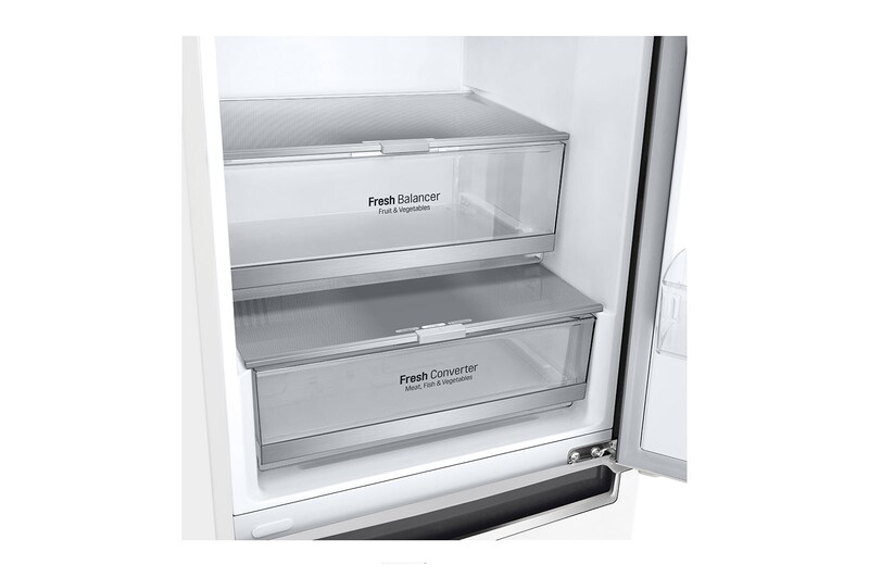LG 1.86M 341L Kølefryseskab(Hvid) - Energiklasse D, Door Cooling™, GBB71SWEFN