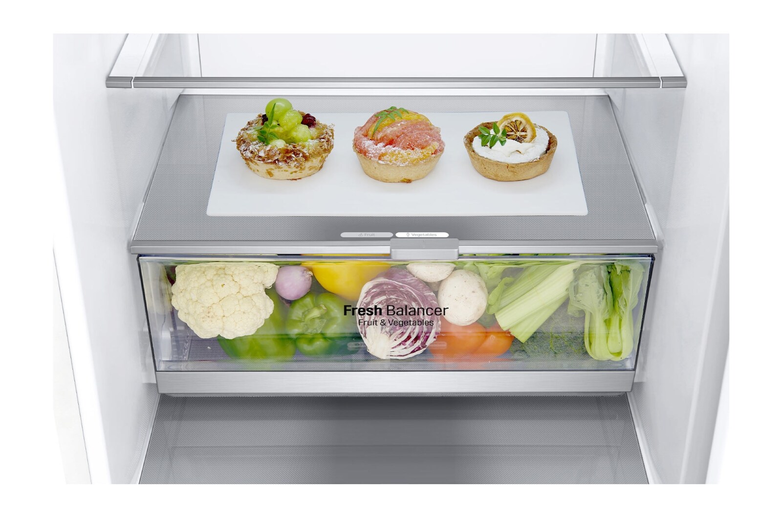 LG 1.86M 341L Kølefryseskab(Hvid) - Energiklasse D, Door Cooling™, GBB71SWEGN