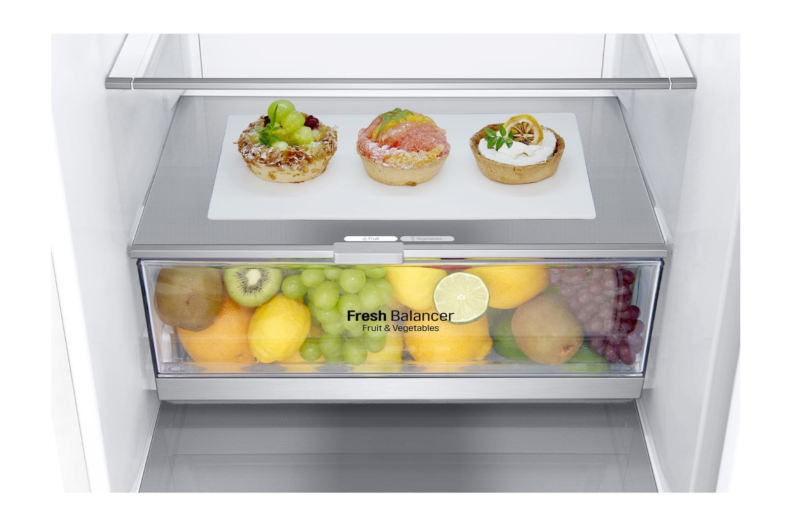 LG 1.86M 341L Kølefryseskab(Hvid) - Energiklasse D, Door Cooling™, GBB71SWEGN