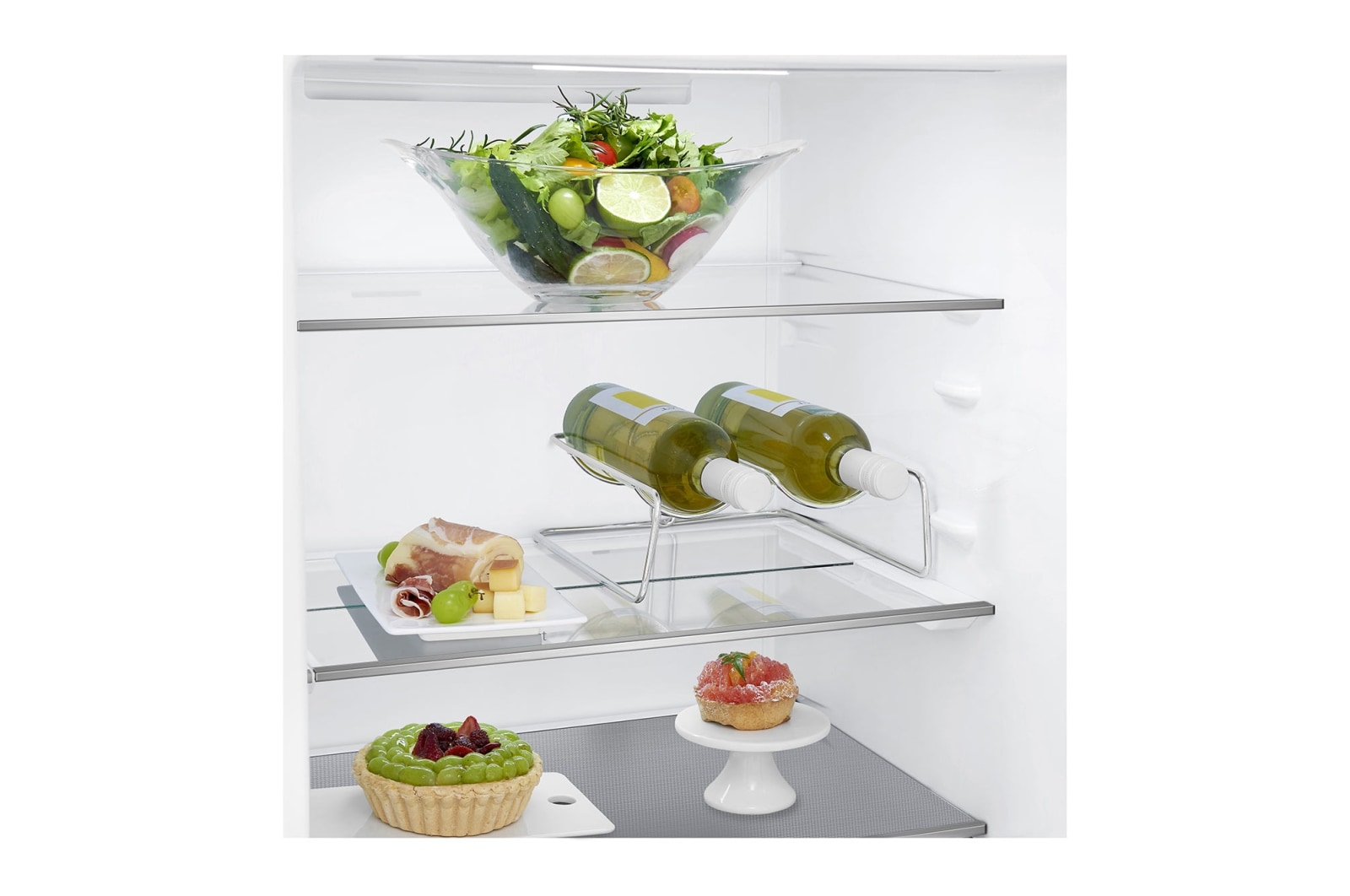 LG 1.86M 341L Kølefryseskab(Hvid) - Energiklasse D, Door Cooling™, GBB71SWEGN