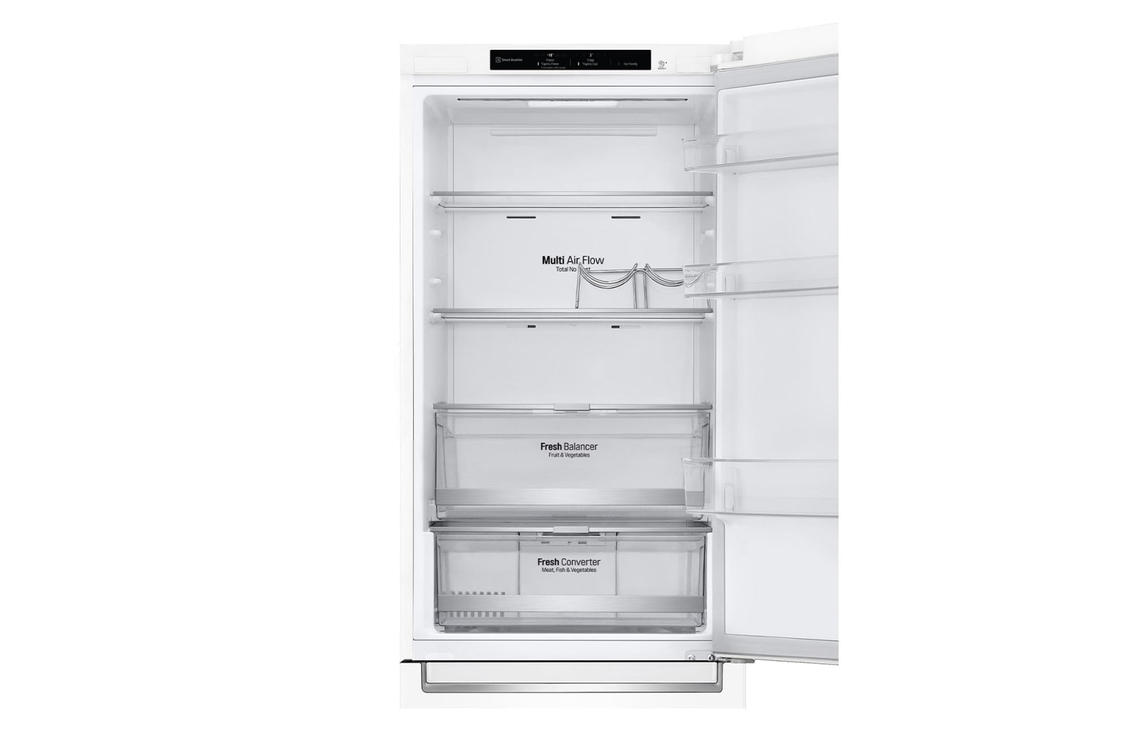 LG 1.86M 341L Kølefryseskab(Hvid) - Energiklasse D, Door Cooling™, GBB71SWEGN