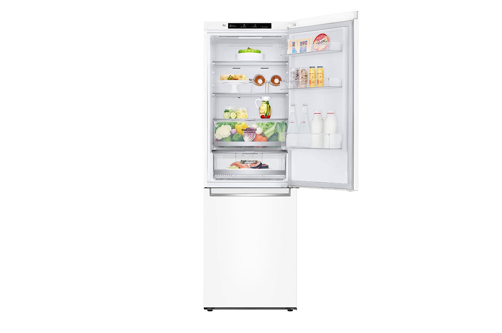 LG 1.86M 341L Kølefryseskab(Hvid) - Energiklasse E, Door Cooling™, GBB71SWEMN