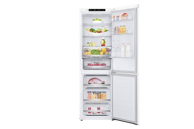 LG 1.86M 341L Kølefryseskab(Hvid) - Energiklasse E, Door Cooling™, GBB71SWEMN