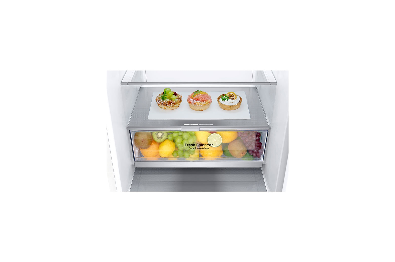 LG 1.86M 341L Kølefryseskab(Hvid) - Energiklasse E, Door Cooling™, GBB71SWEMN