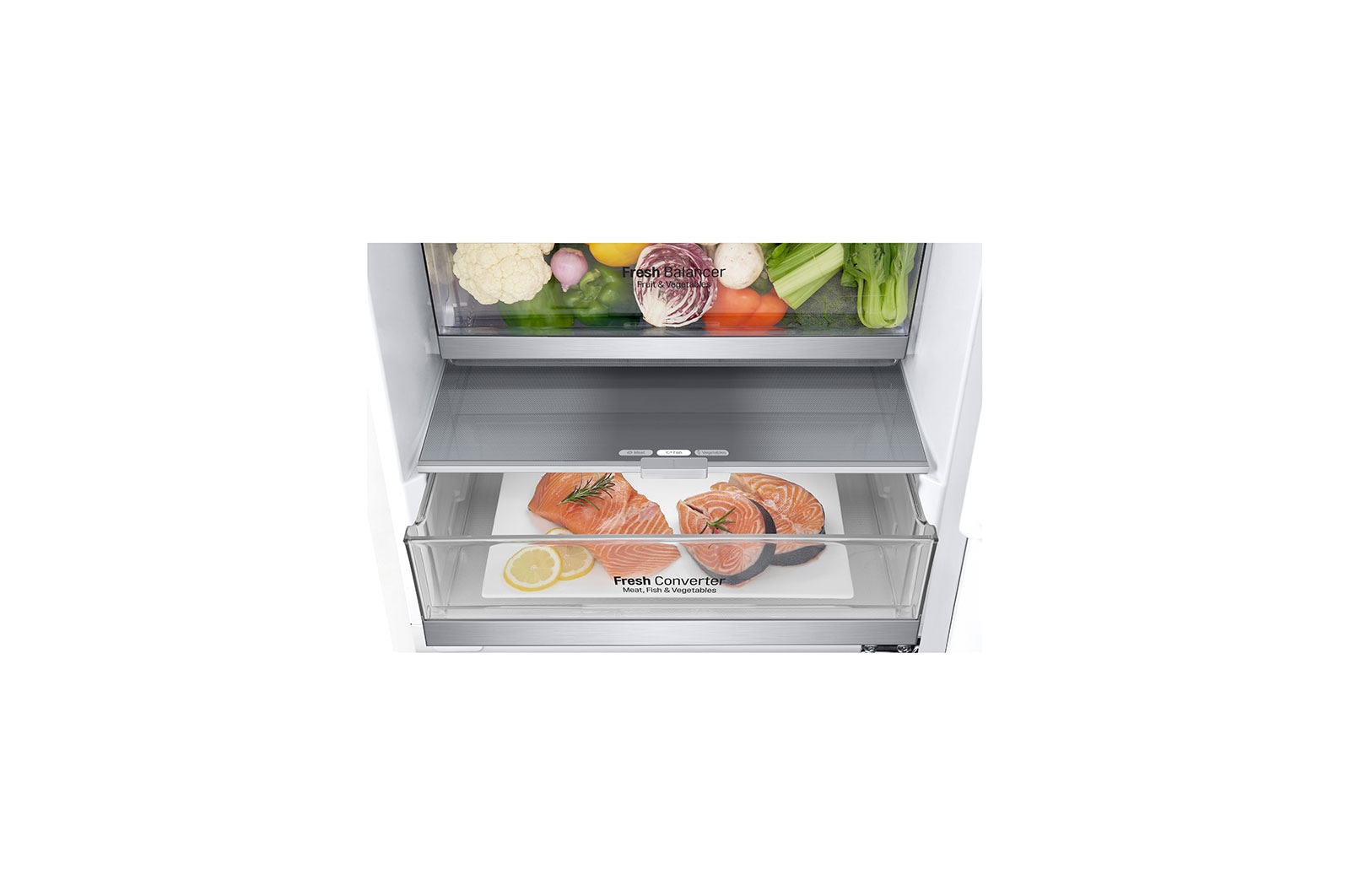 LG 1.86M 341L Kølefryseskab(Hvid) - Energiklasse E, Door Cooling™, GBB71SWEMN