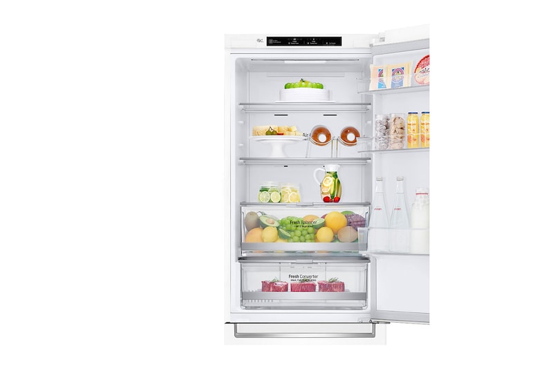 LG 1.86M 341L Kølefryseskab(Hvid) - Energiklasse E, Door Cooling™, GBB71SWEMN