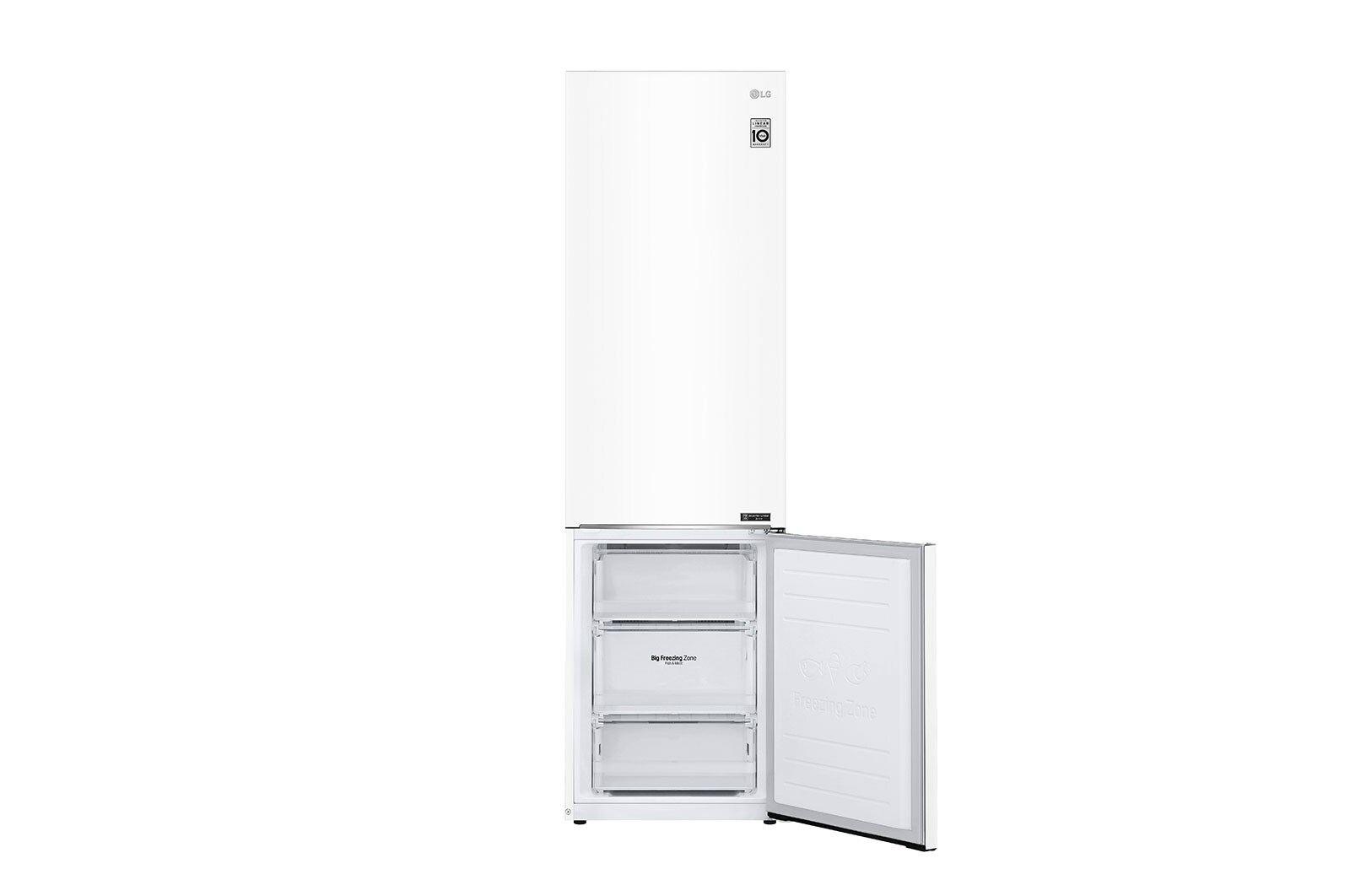 LG 1.86M 341L Kølefryseskab(Hvid) - Energiklasse E, Door Cooling™, GBB71SWEZN