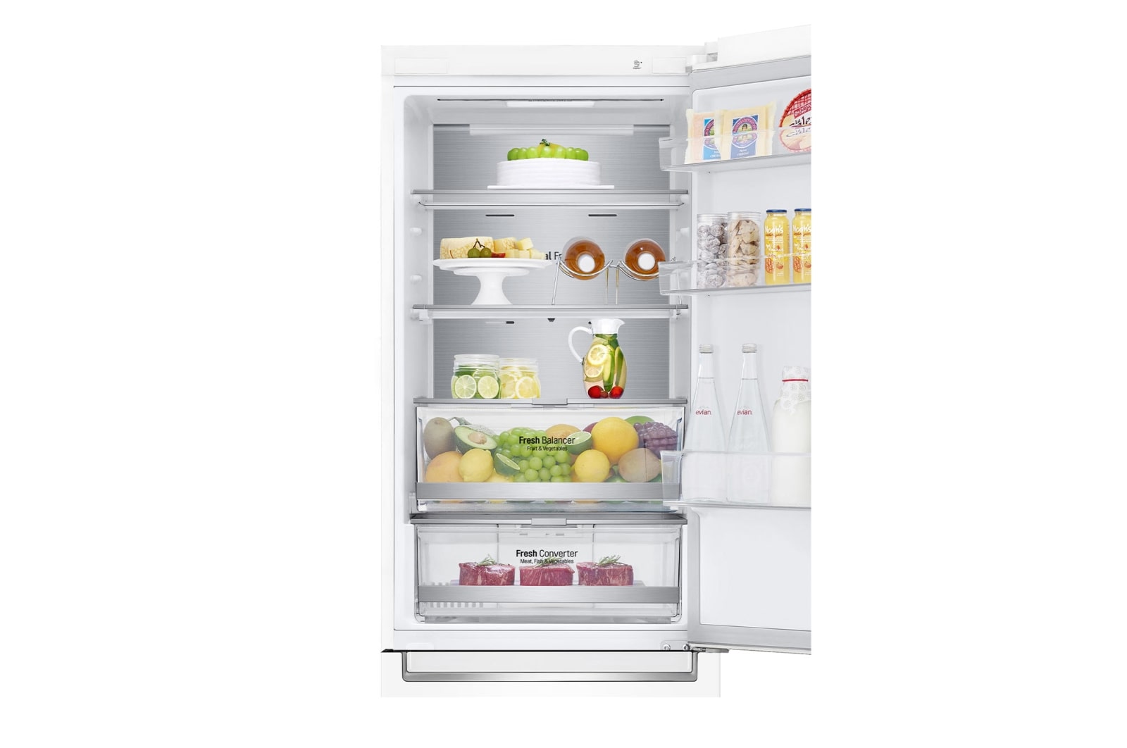 LG 1.86M 341L Kølefryseskab(Hvid) - Energiklasse D, Door Cooling™ og Smart Diagnosis™ med Wi-Fi, GBB71SWUGN