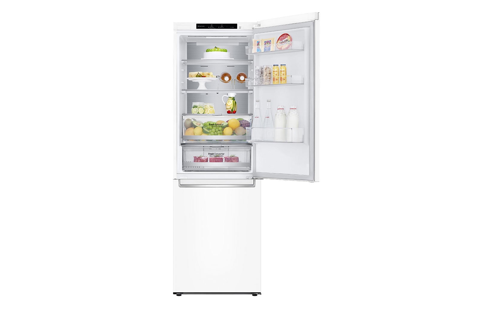 LG 1.86M 341L Kølefryseskab(Hvid) - Energiklasse D, DoorCooling™ og Smart Diagnosis™, GBB71SWVGN