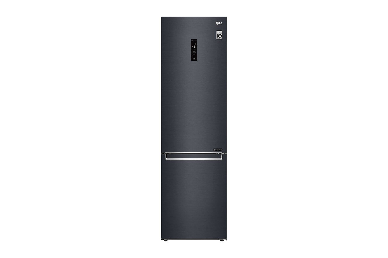 Visning forfra af 2.03M 384L Kølefryseskab(Matte Black) - Energiklasse E, Door Cooling™ og Smart Diagnosis™ med Wi-Fi GBB72MCDMN
