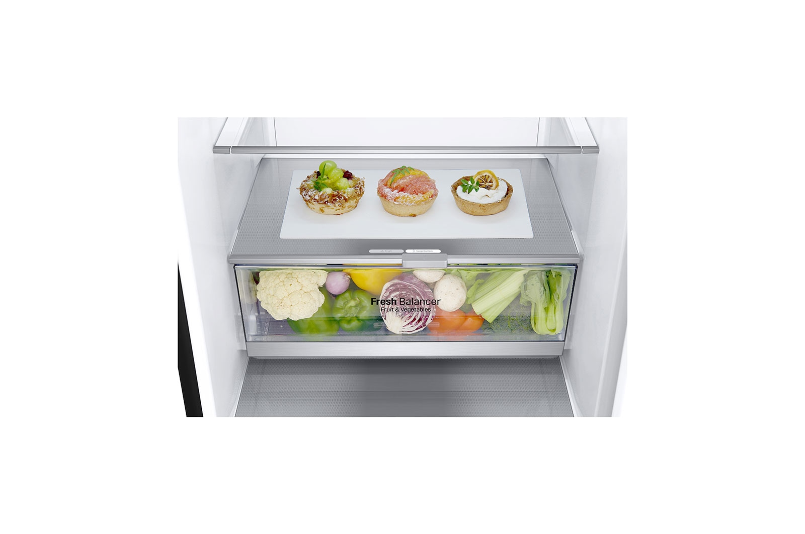 LG 2.03M 384L Kølefryseskab(Matte Black) - Energiklasse D, Door Cooling™ , GBB72MCEFN