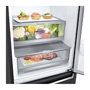 LG 2.03M 384L Kølefryseskab(Matte Black) - Energiklasse D, Door Cooling™, GBB72MCEGN