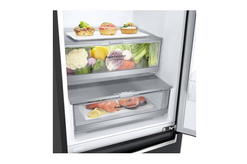 2.03M 384L Kølefryseskab(Matte Black) - Energiklasse D, Door Cooling™