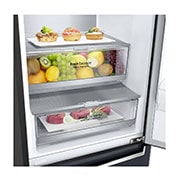 LG 2.03M 384L Kølefryseskab(Matte Black) - Energiklasse D, Door Cooling™ og Smart Diagnosis™ med Wi-Fi, GBB72MCUFN