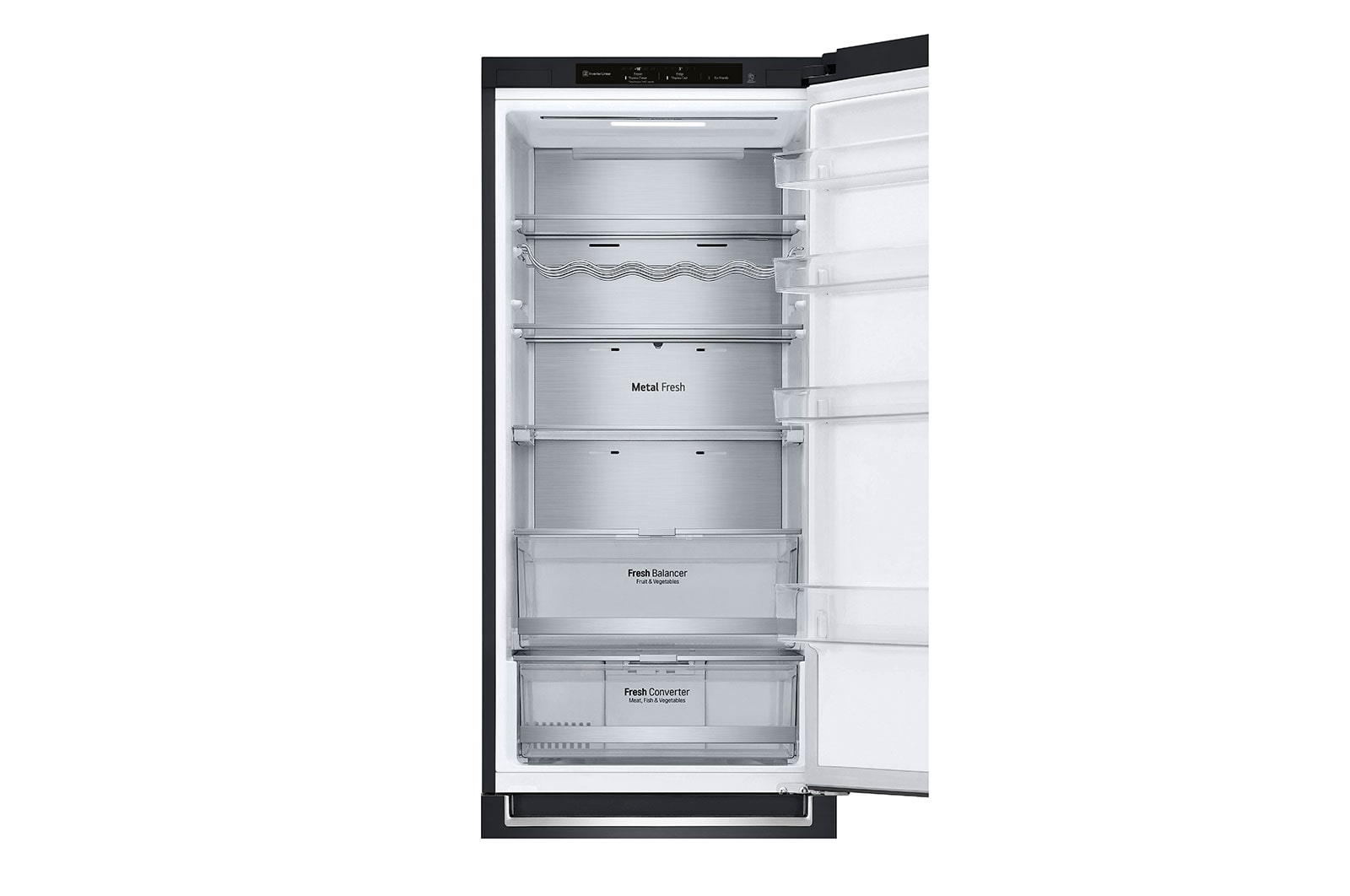 LG 2.03M 384L Kølefryseskab(Matte Black) - Energiklasse D, Door Cooling™ og Smart Diagnosis™ , GBB72MCVGN
