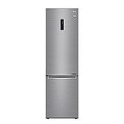 Visning forfra af 2.03M 384L Kølefryseskab(Shiny Steel) - Energiklasse D, Door Cooling™ og Smart Diagnosis™ med Wi-Fi GBB72PZDFN
