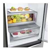 LG 2.03M 384L Kølefryseskab(Shiny Steel) - Energiklasse D, Door Cooling™ og Smart Diagnosis™ med Wi-Fi, GBB72PZDFN