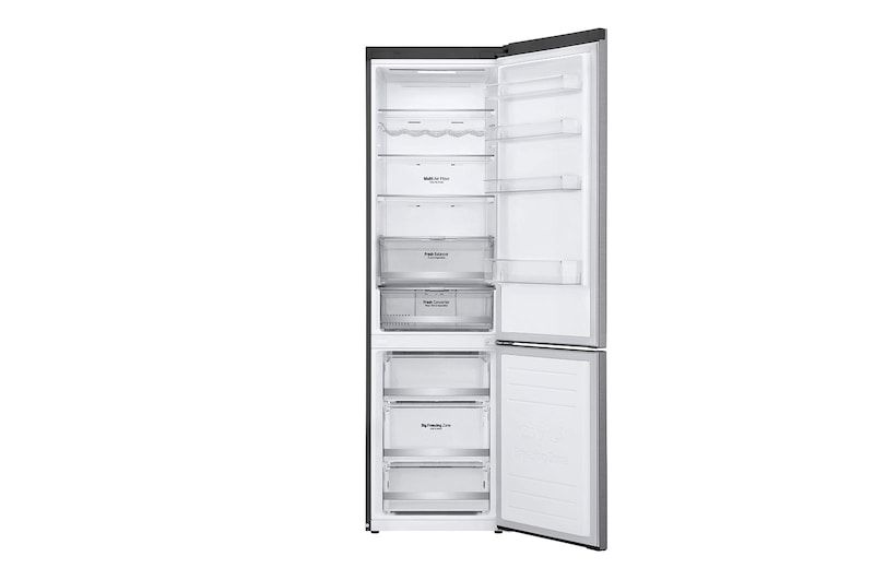 LG 2.03M 384L Kølefryseskab(Shiny Steel) - Energiklasse E, Door Cooling™ og Smart Diagnosis™ med Wi-Fi, GBB72PZDZN