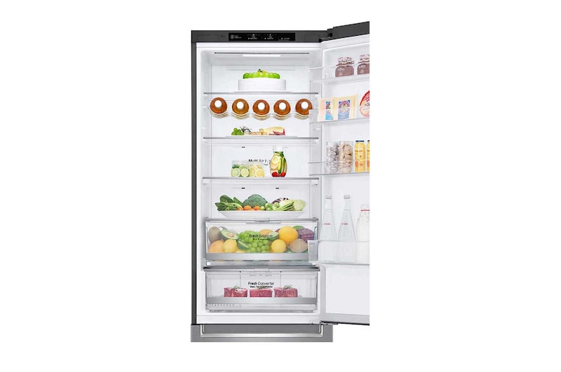 LG 2.03M 384L Kølefryseskab(Shiny Steel) - Energiklasse D, Door Cooling™ , GBB72PZEFN