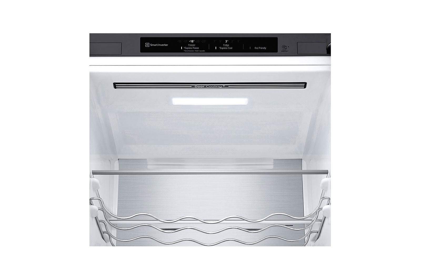 LG 2.03M 384L Kølefryseskab(Shiny Steel) - Energiklasse D, Door Cooling™ og Smart Diagnosis™ , GBB72PZVGN