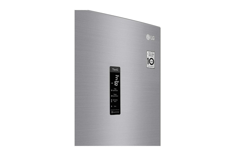 LG 2.03M 384L Kølefryseskab(Shiny Steel) - Energiklasse D, Door Cooling™ og Smart Diagnosis™ med Wi-Fi, GBB72PZUFN
