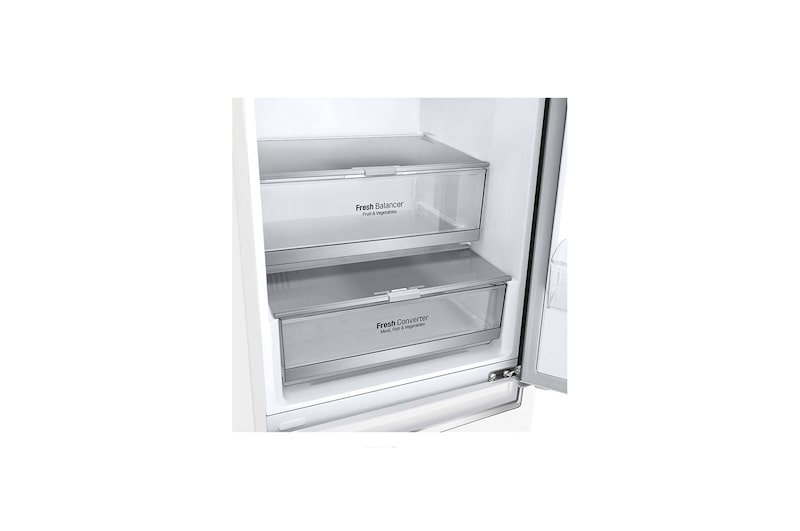 LG 2.03M 384L Kølefryseskab(Hvid) - Energiklasse E, Door Cooling™ og Smart Diagnosis™ med Wi-Fi, GBB72SWDMN